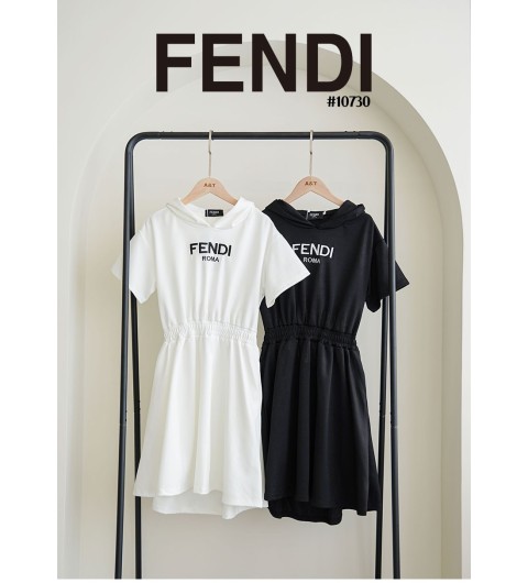 [FENDI] 팬디 여성 뒤트임 반팔 후드원피스(국내배송)