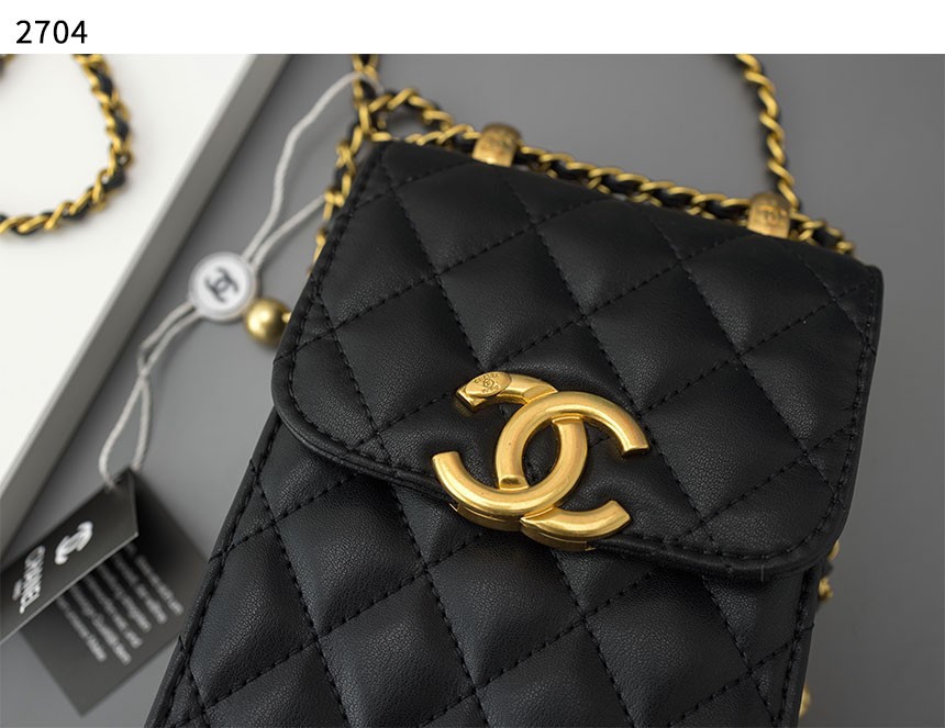 샤넬 [Chanel] 수입고급 금장 램스킨 폰 홀더백 (국내배송)