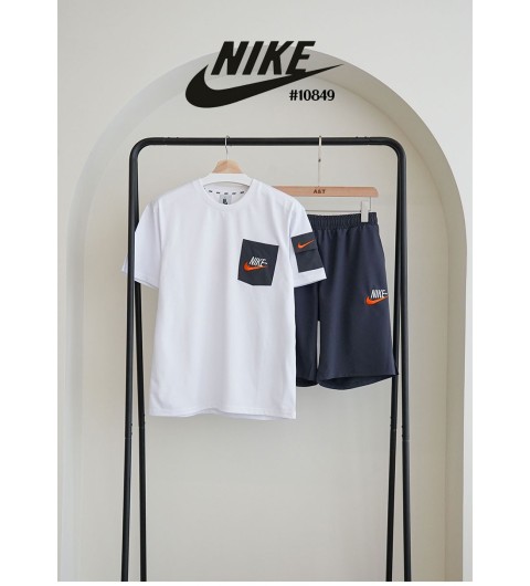 [NIKE] 나이키 남성 오렌지 포켓로고 반팔 & 5부셋트(국내배송)