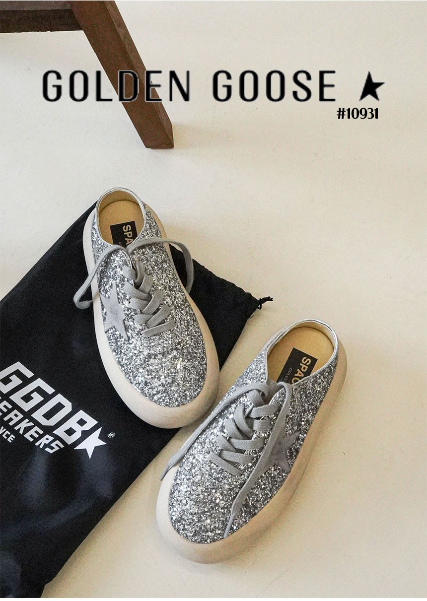 [GOLDEN GOOSE] 골든구스 스페이스 스타 실버글리터 사봇(국내배송)