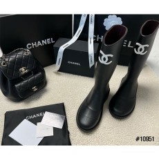 [CHANEL] 샤넬 CC 로고 러버 레인부츠(국내배송)