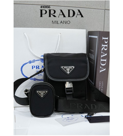 [PRADA] 프라다 리나일론&사피아노 가죽 플랩백(국내배송)