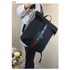 구찌 [Gucci] 수입고급 스트라이프 테크노 캔버스 버클 백팩(국내배송)