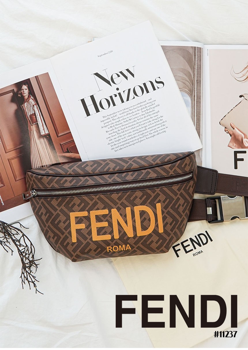 [FENDI] 팬디 수입 23SS FF 로마 패브릭 벨트백 (국내배송)