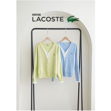 [LACOSTE] 라코스테 여성 브이넥 배색 가디건(국내배송)