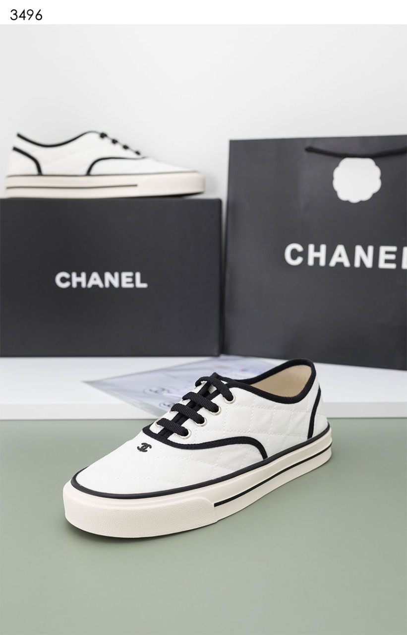 #샤넬 [Chanel] 수입고급 샤넬 캔버스 라인 엠보 스니커즈 (국내배송)