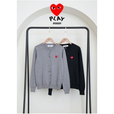 [Comme des Garcons] 꼼데가르송 여성 레드하트 로고 라운드 니트 가디건(국내배송)