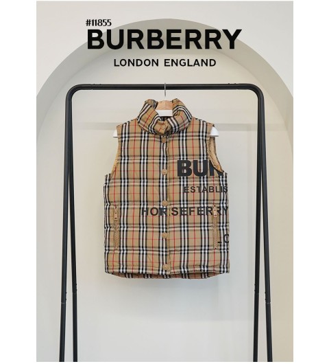 [BURBERRY] 버버리 수입고퀄 호스페리 레터링 프린트 패딩 베스트 (국내배송)