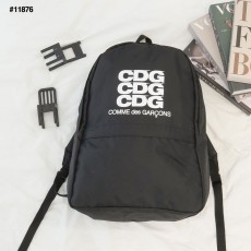 [Comme des Garcons] 꼼데가르송 CDG 화이트 로고 에어라인 블랙 백팩 (국내배송)