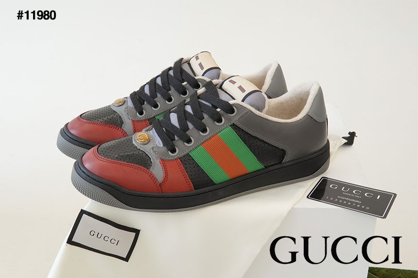 [GUCCI] 구찌 빈티지 GG 스크리너 블랙 스니커즈 (국내배송)