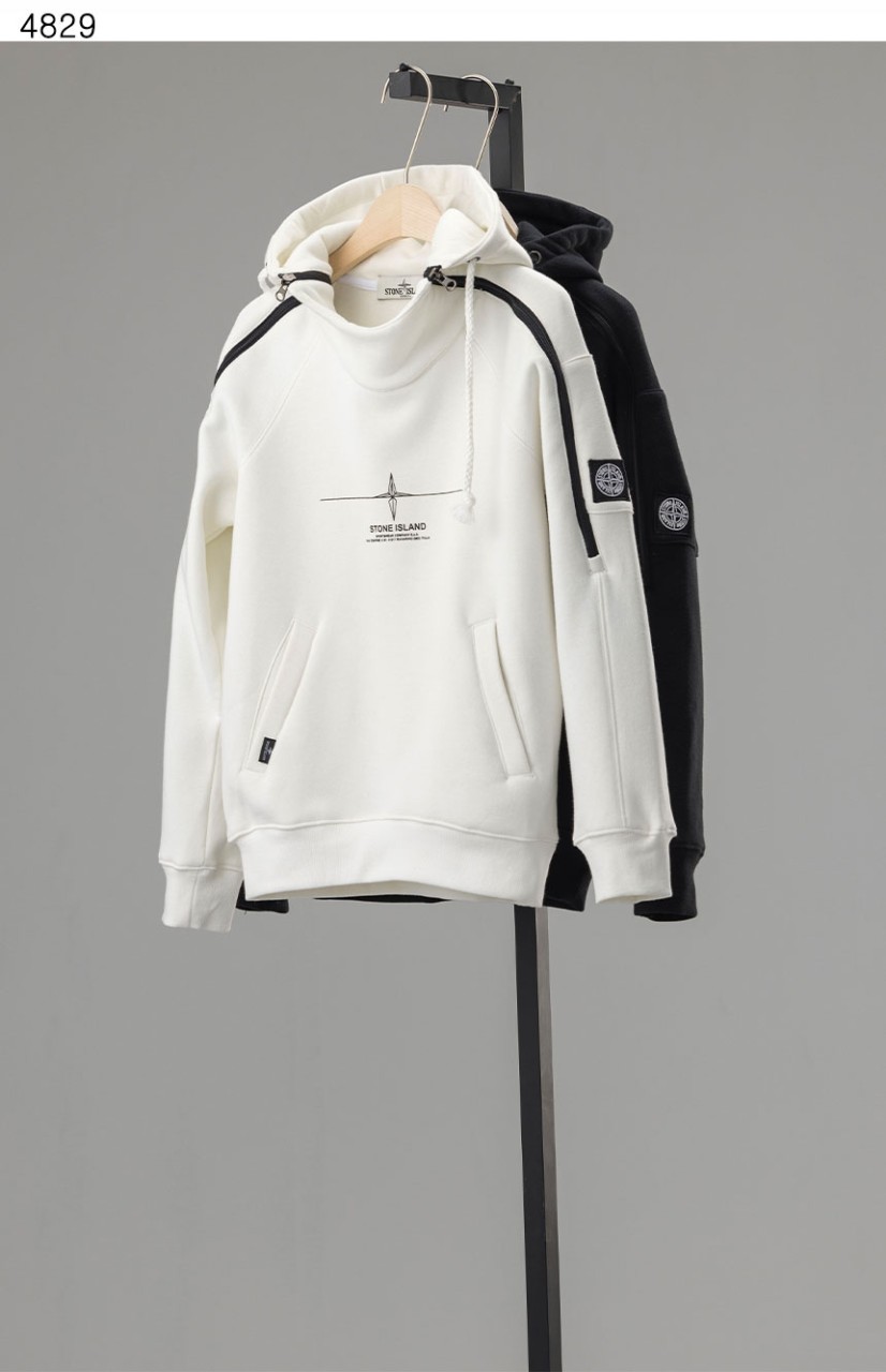 스톤아일랜드 [STONE ISLAND] 스톤 오프다이 유니섹스 기모 후드 (국내배송)