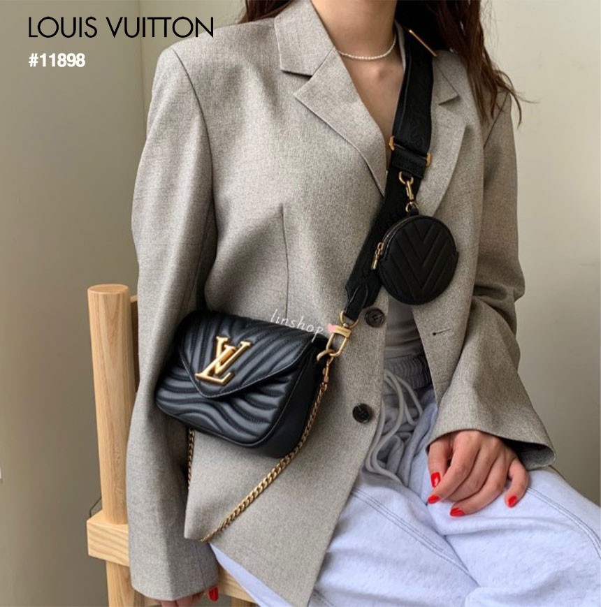 [LOUIS VUITTON] 루이비통 뉴 웨이브 멀티 포쉐트 체인 크로스백 & 지갑 셋 (국내배송)