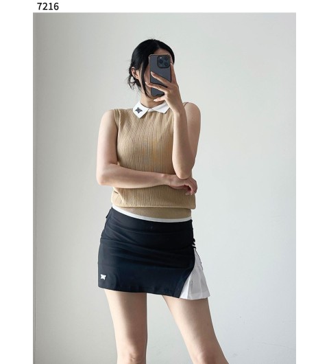 PXG 수입고급 WOMEN SUMMER COLLARED SLEEVELESS SWEATER (국내배송)