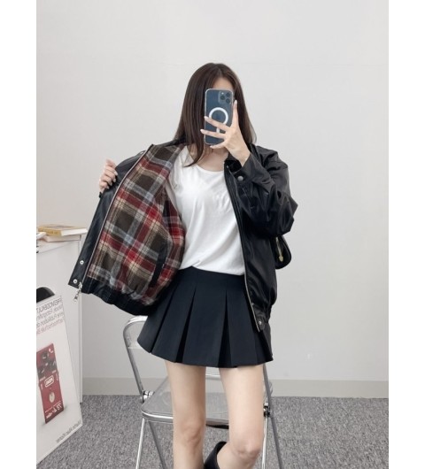 발렌시아가 레더 리버시블 체크 J.K 국내배송